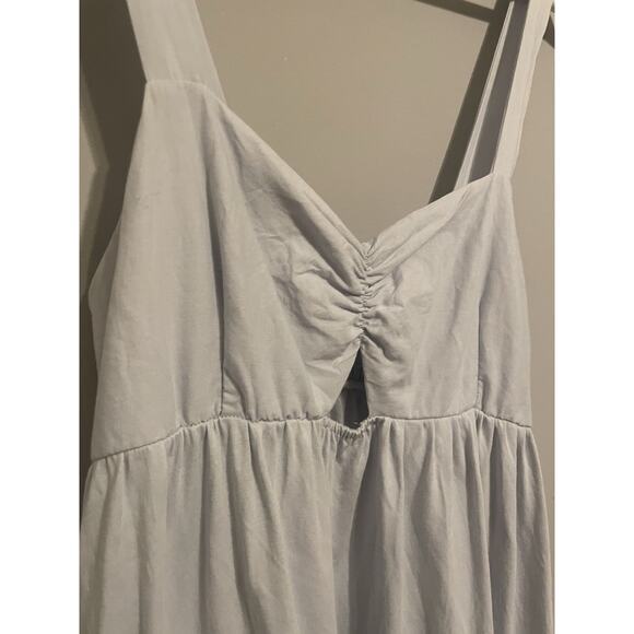 ZARALight‎ Blue Long Dress with Gathering Large - Picture 5 of 6